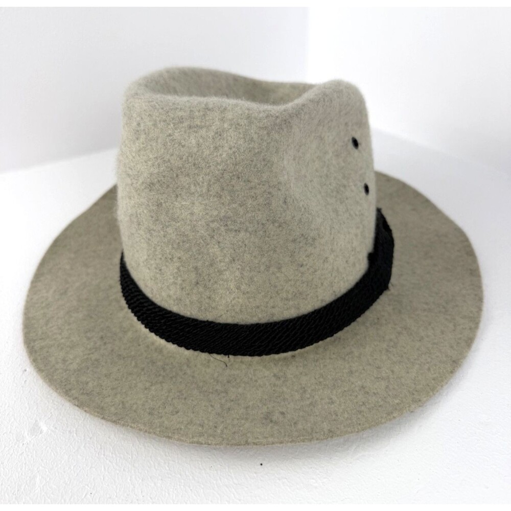 Vintage Dorfman Pacific 100% Wool Felt Hat Large Gray USA WPL 5923 Fedora
